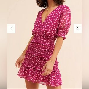 The East Order Floral Tiered Mini Dress